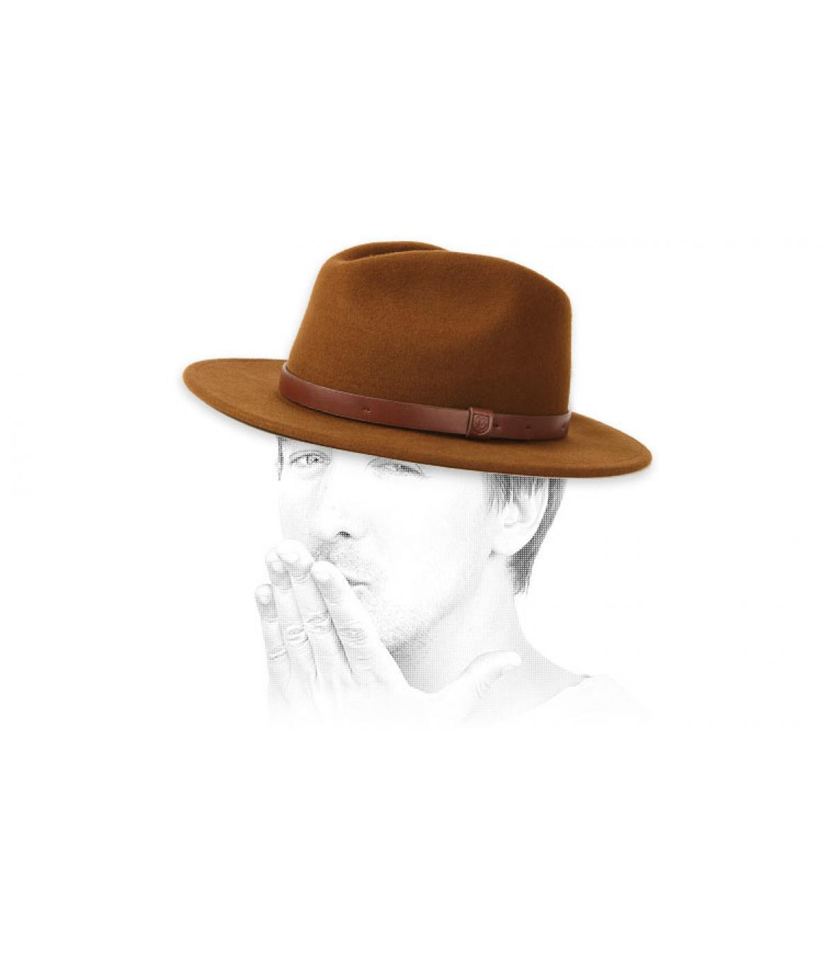 Fedora braun Brixton Messer coffee